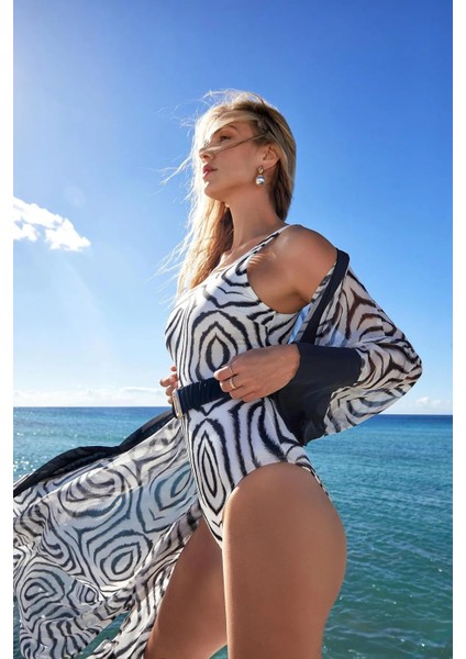 Özel Tasarım Aksesuarlı Tek Omuz Mayo 254129