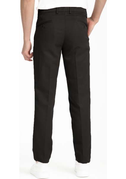 Erkek Siyah Düz Pamuklu Cepli Yazlık Keten Pantolon modelleri