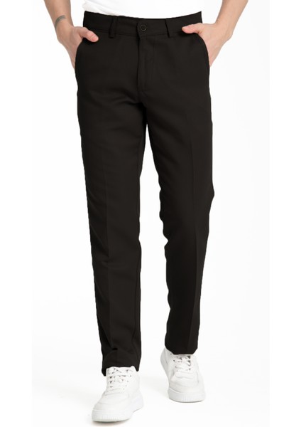 Erkek Siyah Düz Pamuklu Cepli Yazlık Keten Pantolon fırsatları