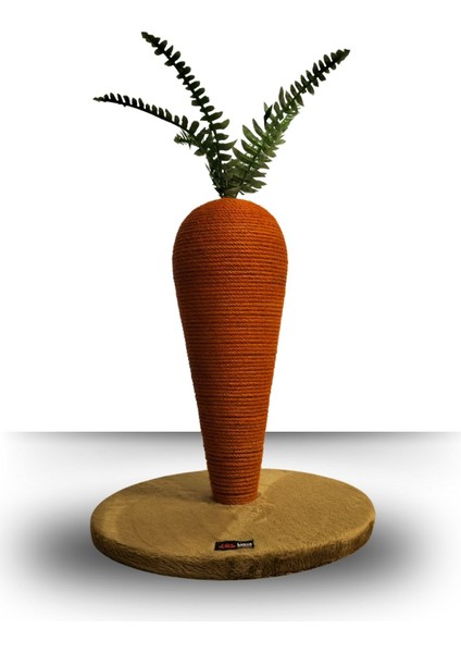 Havuç Kedi Tırmalama Tahtası - 42 cm - Turuncu - LTS-M-010