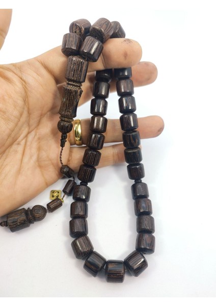 Halil Hilmi Usta Eseri İri Boy Naturel Venge Ağacı Sertifikalı Tesbih 7464 fırsatları