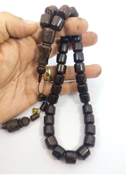 Halil Hilmi Usta Eseri İri Boy Naturel Venge Ağacı Sertifikalı Tesbih 7464 indirimleri