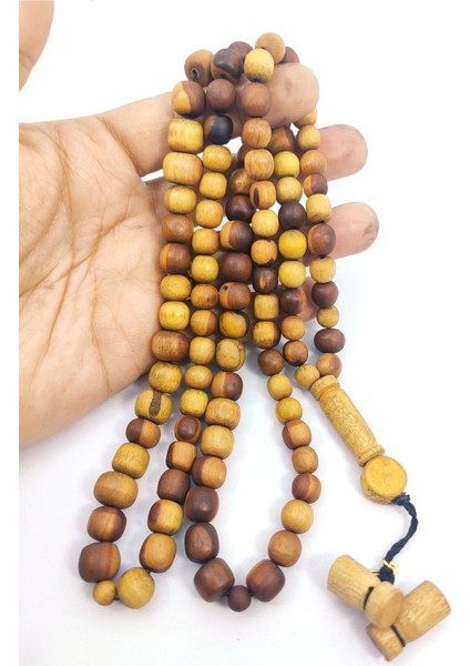 Halil Hilmi Usta Eseri El Boy Naturel 7*7 8*8 Karışık Ölçü Harnup Ağacı 99 Luk Sertifikalı Tesbih 7468 fırsatları