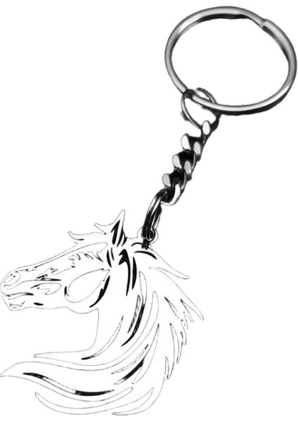 Siyah At Kafası Kolye Anahtarlık Kadınlar Erkekler Için Paslanmaz Çelik Hayvan Hollow Out Hip Hop Anahtarlık Dostluk Parti Takı (Yurt Dışından)