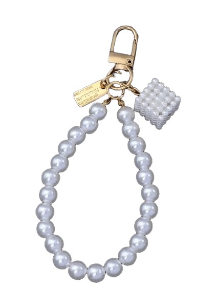 Moda Gül Çiçek Yay Kolye Anahtarlık Anti-Kayıp Inci Zincir Bileklik Anahtarlık Kadınlar Için Telefon Çanta Süs Parti Hediyeler (Yurt Dışından)