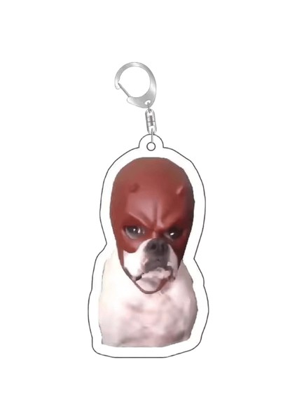 Anahtarlık Cep Telefonu Charm Araba Kolye Sevimli Kedi Kusmuk Meme Kırmızı Maskeli Köpek Meme Siyah Kedi Çığlık Meme Savaşta Kedi Meme Renk: Stil 4 / Boyut: 55MM (Yurt Dışından)