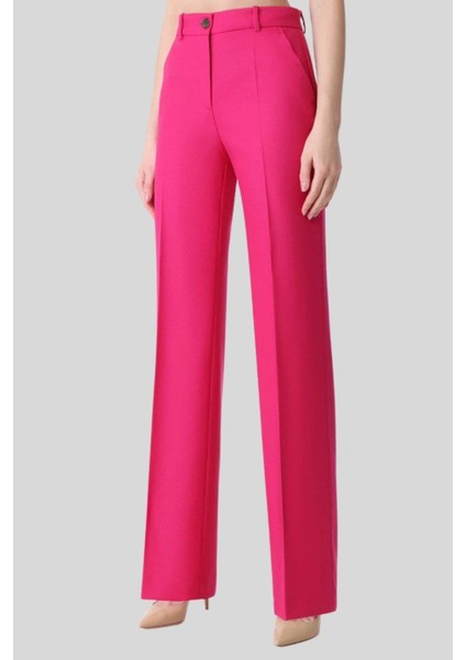 Kadın Yün Pantolon Pembe