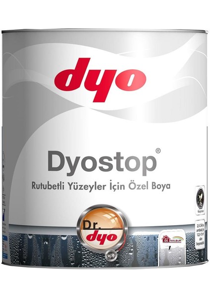 Dyostop Rutubet ve Nem Boyası 2,5 Litre