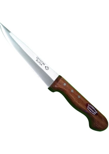 Çetintaş Bursa Kurban ve Kasap Bıçağı No:1, 14 Cm, Ahşap Gül Sap