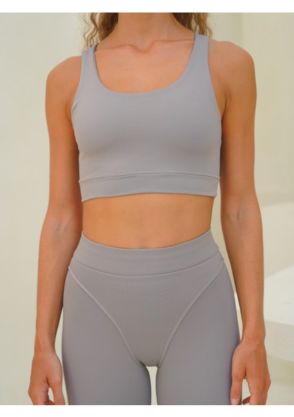 Mai Kratos Basic Spor Gri Crop indirimleri