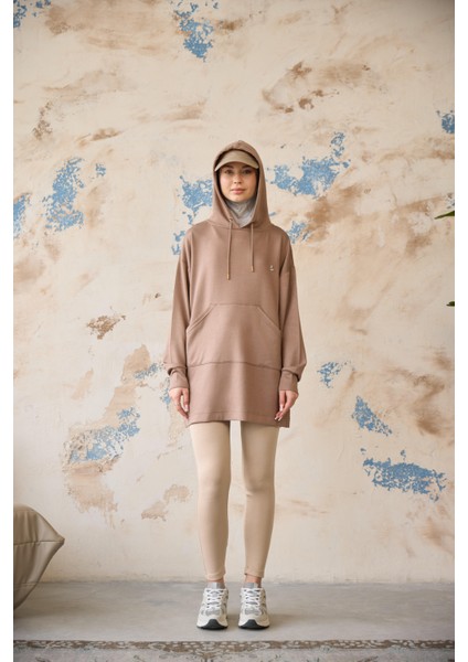 Kapüşonlu Sweat Vizon