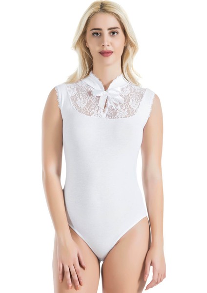 Sıfır Kol Dantelli Kadın Body 336