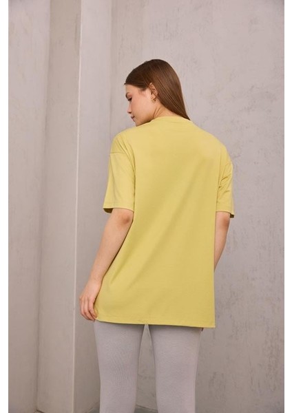Bisiklet Yaka Tişört Lime fiyatları