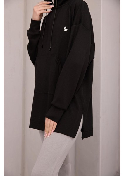Kapüşonlu Sweat Siyah