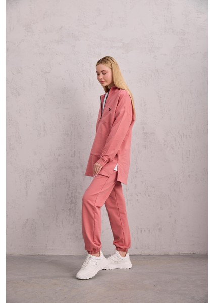 Astronot Kapüşonlu Sweat Pudra