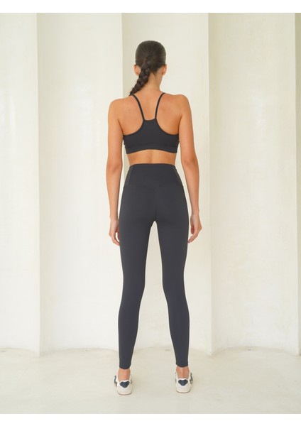 Mai Fold Kaplı Spor Siyah Crop modelleri