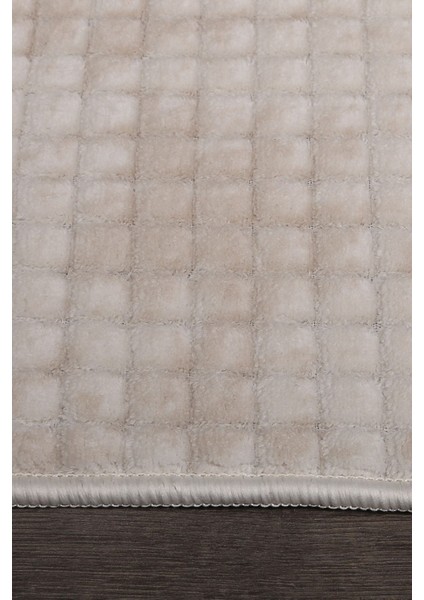Kare Plus Krem 80 x 150 + 50 x 80 cm Büyük Ebat Banyo Paspası Kaymaz Taban Yıkanabilir Klozet Takımı