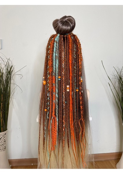 Rasta Mix Afrika Örgü Toka 25LI - Bakır & Turuncu & Su Yeşili fırsatları