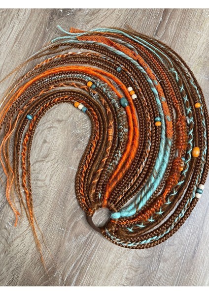 Rasta Mix Afrika Örgü Toka 25LI - Bakır & Turuncu & Su Yeşili indirimleri