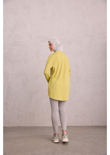 Parmak Detaylı Tunik Lime