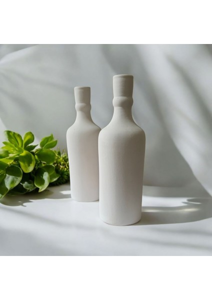 Seramik Şişe Bisküvi(Yarımamul) 21 cm 2'li modelleri