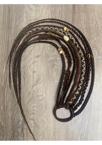 Rasta Mix Afrika Örgü Toka 8'li 50CM - Kahverengi Tonları