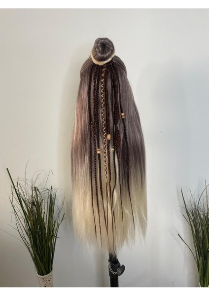 Rasta Mix Afrika Örgü Toka 8'li 50CM - Kahverengi Tonları fırsatları