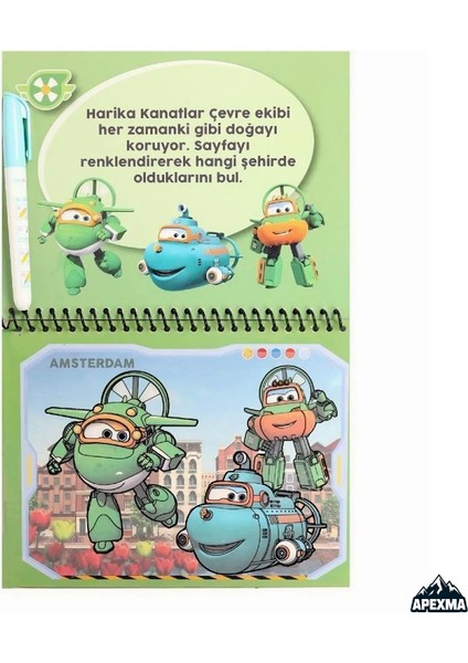 Harika Kanatlar Temalı Sulu Sihirli Boyama Kitabı - Özel Sulu Kalem ile Water Painting indirimleri