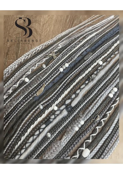 Rasta Mix Örgü Toka 35 Li - Beyaz & Grinin Tonları fiyatları