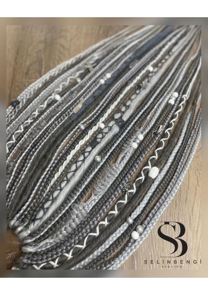 Rasta Mix Örgü Toka 35 Li - Beyaz & Grinin Tonları modelleri