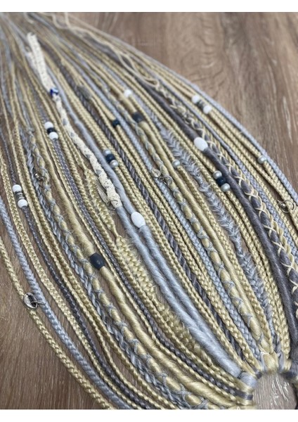 Rasta Mix Afrika Örgü Toka 35'li 50CM - Platin & Gri Tonları fırsatları