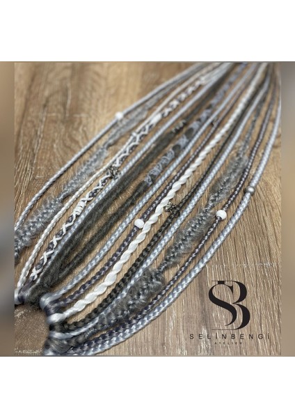 Rastalı Afrika Örgülü Toka 15 Li - Grinin Tonları & Beyaz fiyatları