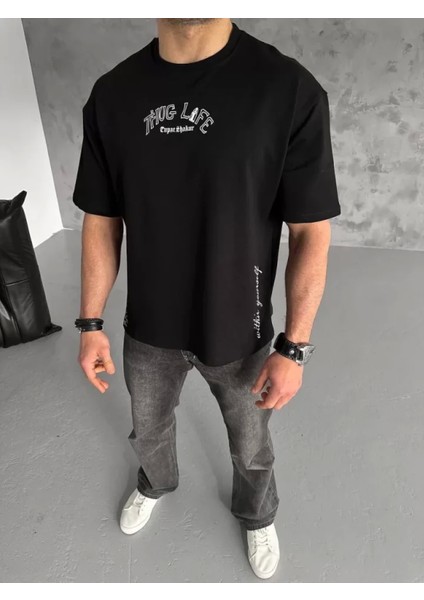 Unisex Baskılı Oversize Tshirt
