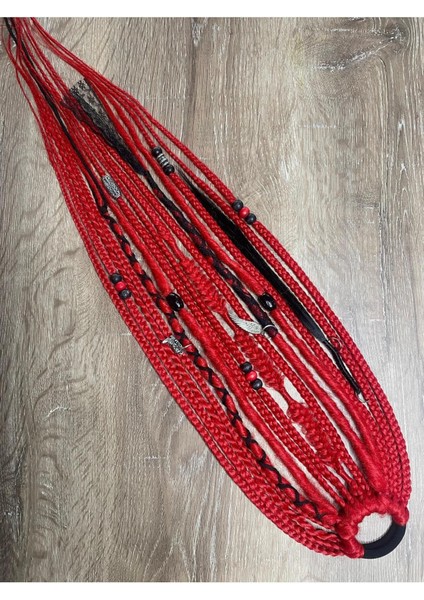 Rasta Mix Afrika Örgü Toka 15'li 50CM - Kırmızı fiyatları