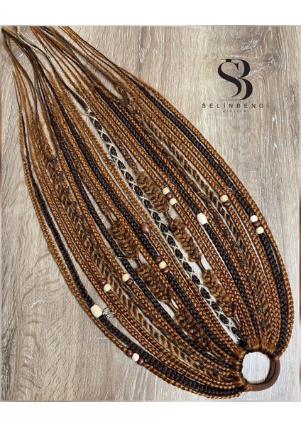 25LI Afrika Örgü Toka - Bakır & Koyu Kahve