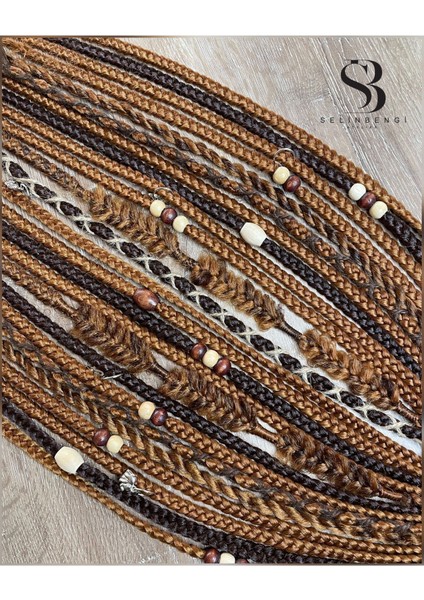 25LI Afrika Örgü Toka - Bakır & Koyu Kahve modelleri