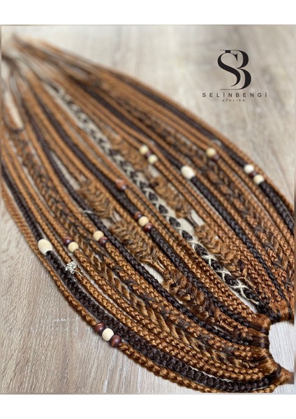 25LI Afrika Örgü Toka - Bakır & Koyu Kahve fırsatları