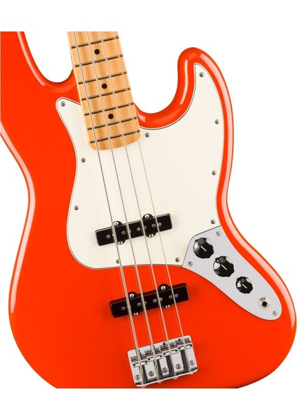 Player Iı Jazz Bass Akçaağaç Klavye Coral Red Bas Gitar