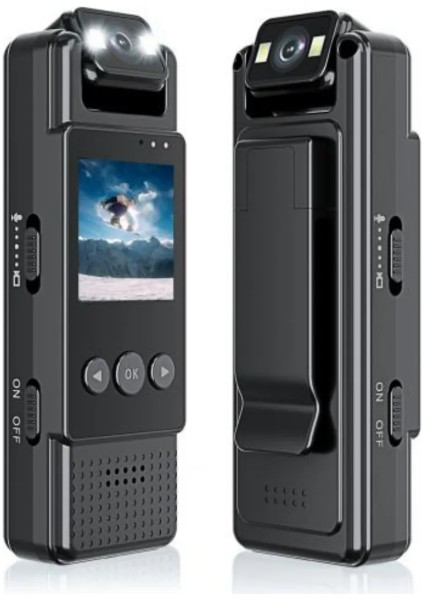 Cep Klipsli Mini Kamera 1080 P Taşınabilir Dijital Video Kaydedici Bodycam 180° Lens