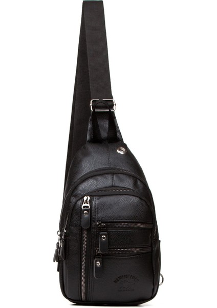 Unisex Çapraz Askılı Omuz Çantası, Ayarlanabilir, Şık ve Pratik Suni Deri Siyah modelleri