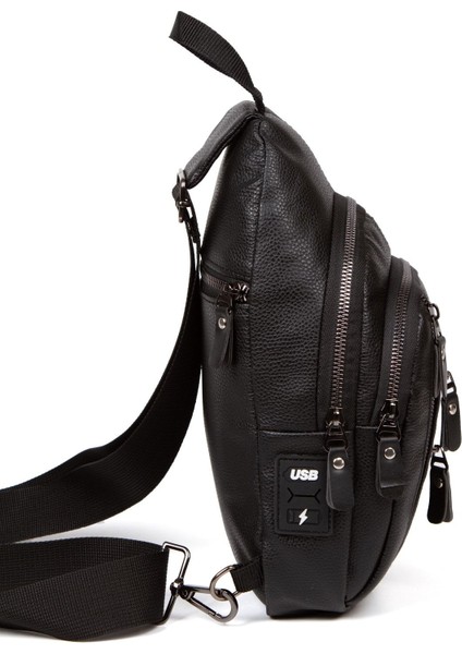 Unisex Çapraz Askılı Omuz Çantası, Ayarlanabilir, Şık ve Pratik Suni Deri Siyah indirimleri