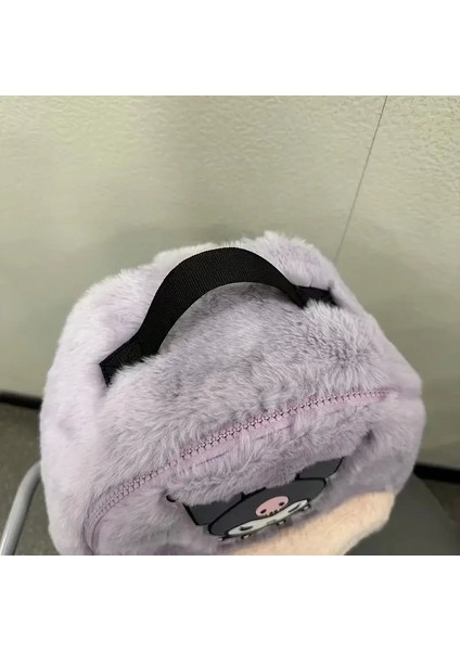 Kuromi Peluş Sırt Çantası Pembe - Mor Kaliteli Sevimli Karikatür Tasarım, Ayarlanabilir Askı Hafif Günlük Kullanım & Hediye Çanta fırsatları
