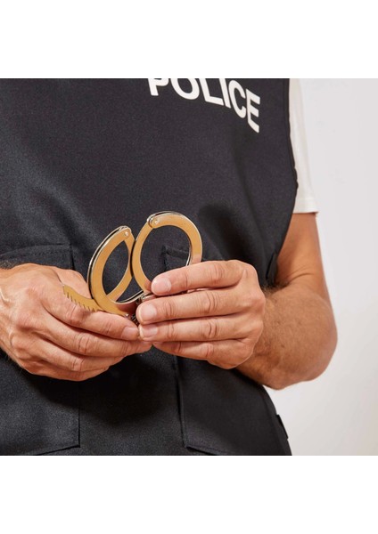 Metal Malzemeden Imal Anahtarlı Oyuncak Polis Si