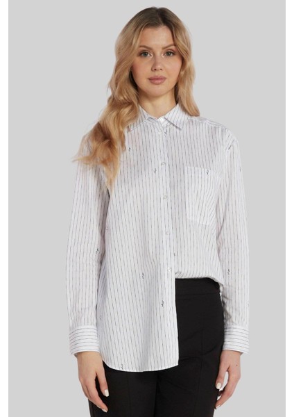 Kadın Elodina Oversize Gömlek Çok Renkli