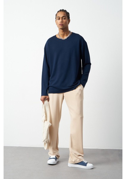 Esnek Modal Kumaş Baggy Erkek Pantolon