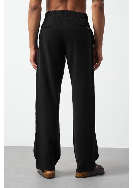 Süet Desenli Modal Baggy Erkek Pantolon