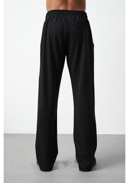 Yıkamalı Keten Baggy Erkek Pantolon