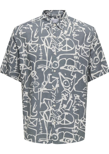 Onsbud Lıfe Ss Slım Aop Vısc/lın Shırt fiyatları