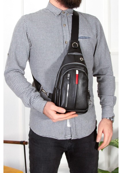 Şık Siyah Çapraz ve Omuz Çantası, Günlük ve Spor Kullanım İçin Ideal Renk: Siyah