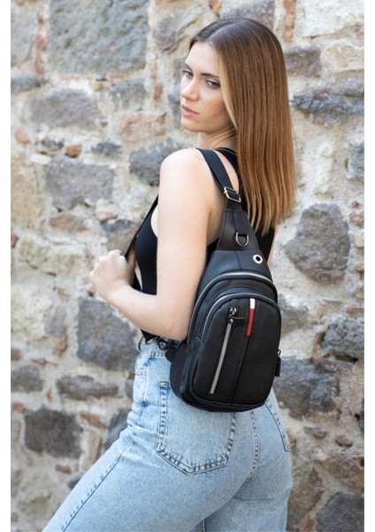 Şık Siyah Çapraz ve Omuz Çantası, Günlük ve Spor Kullanım İçin Ideal Renk: Siyah fırsatları